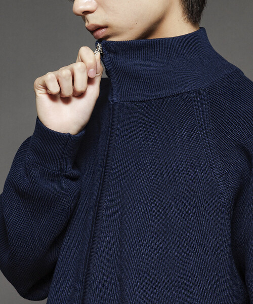 限定展開 リラックスフィット 片畦編み ドライバーズニット / ジップ