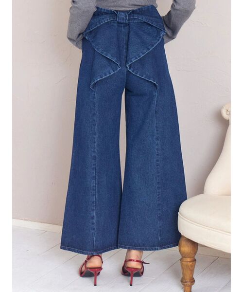 カルナムール　バックリボンデニムパンツ バックリボンデニムパンツ（デニムパンツ）｜CALNAMUR（カルナムール