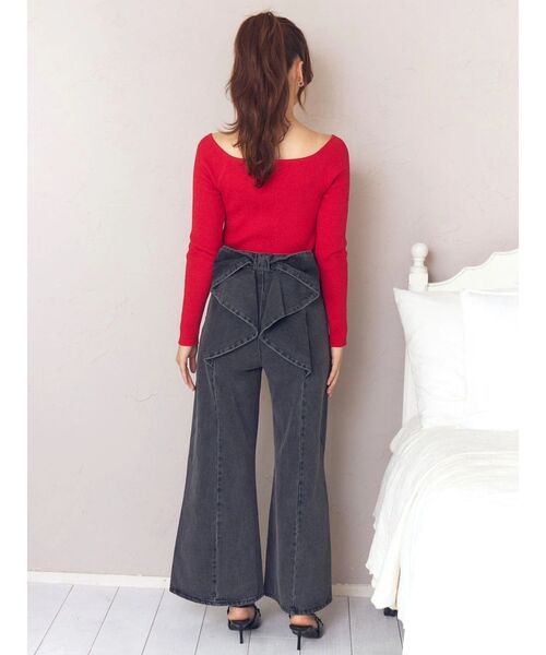 カルナムール　バックリボンデニムパンツ バックリボンデニムパンツ（デニムパンツ）｜CALNAMUR