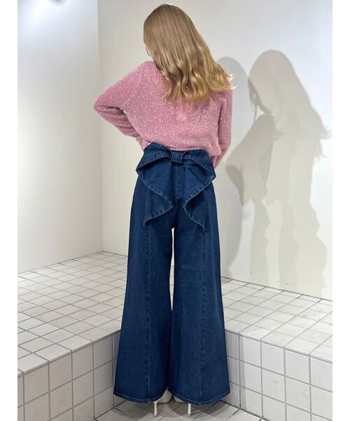 CALNAMUR（カルナムール）の「バックリボンデニムパンツ（デニムパンツ・レディース・ブラック/ブルー・X-SMALL/SMALL/MEDIUM）」の22枚目の写真