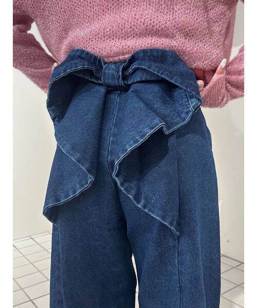 バックリボンデニムパンツ（デニムパンツ）｜CALNAMUR（カルナムール