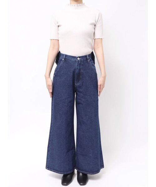 カルナムール　バックリボンデニムパンツ セール】バックリボンデニムパンツ（デニムパンツ）｜CALNAMUR