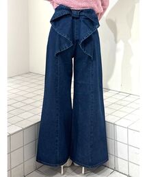 CALNAMUR | バックリボンデニムパンツ(デニムパンツ)