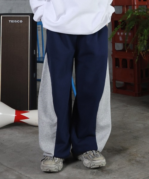 ILL'S（イルズ）の「配色切り替え ドロスト スウェットパンツ メンズ レディース ユニセックス（スウェットパンツ・メンズ・ブルー系その他/ネイビー/杢グレー/ブラック・L/M）」の4枚目の写真