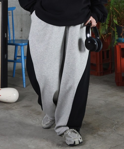 ILL'S（イルズ）の「配色切り替え ドロスト スウェットパンツ メンズ レディース ユニセックス（スウェットパンツ・メンズ・ブルー系その他/ネイビー/杢グレー/ブラック・L/M）」の20枚目の写真