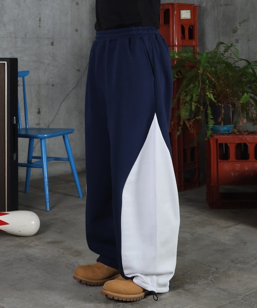 ILL'S（イルズ）の「配色切り替え ドロスト スウェットパンツ メンズ レディース ユニセックス（スウェットパンツ・メンズ・ブルー系その他/ネイビー/杢グレー/ブラック・L/M）」の22枚目の写真