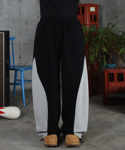 ILL'S（イルズ）の「配色切り替え ドロスト スウェットパンツ メンズ レディース ユニセックス（スウェットパンツ・メンズ・ブルー系その他/ネイビー/杢グレー/ブラック・L/M）」の6枚目の写真