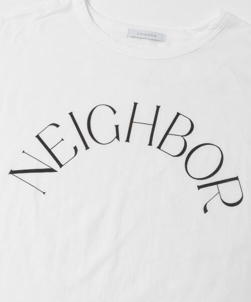 URBAN RESEARCH ROSSO WOMEN（アーバンリサーチ　ロッソ）の「CHIGNON　アーチロゴフレンチ（Tシャツ/カットソー・レディース・ブラック/ホワイト/ネイビー・FREE）」の9枚目の写真