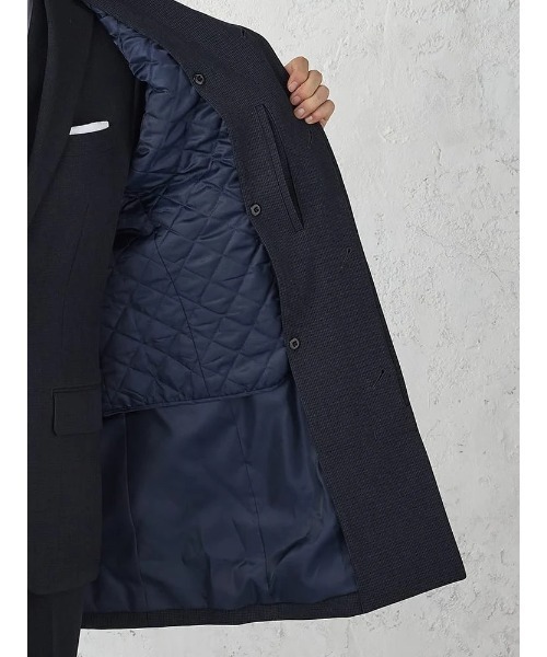 Perfect Suit FActory(パーフェクトスーツファクトリー)の「千鳥柄スタンドカラーコート 脱着ライナー付き ブラック/ネイビー(その他アウター・メンズ・ブラック/ネイビー・S/3L/LL/L/M)」の15枚目の写真