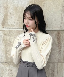 F i.n.t | 袖口レースアップリブニットプルオーバー(ニット/セーター)