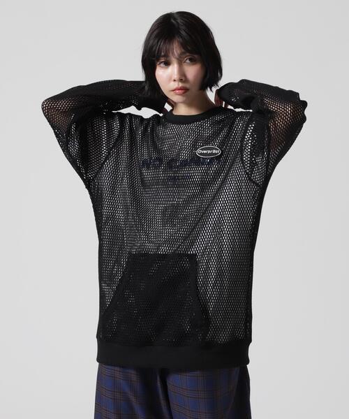 over print(オーバープリント)の「overprint/オーバープリント/MESH TEE(Tシャツ/カットソー・メンズ・ブラック/アイボリー・L/M)」の2枚目の写真