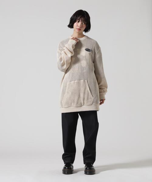 over print(オーバープリント)の「overprint/オーバープリント/MESH TEE(Tシャツ/カットソー・メンズ・ブラック/アイボリー・L/M)」の4枚目の写真
