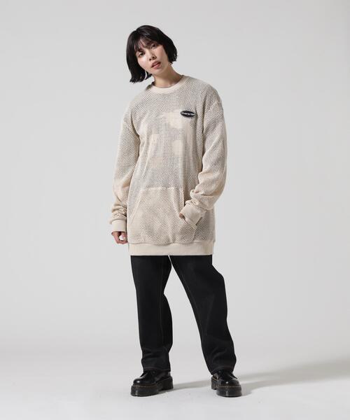 over print(オーバープリント)の「overprint/オーバープリント/MESH TEE(Tシャツ/カットソー・メンズ・ブラック/アイボリー・L/M)」の5枚目の写真