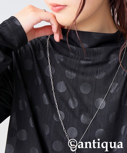 antiqua(アンティカ)の「ドット柄シアートップス(その他トップス・レディース・ホワイト/ブラック・ONESIZE)」の18枚目の写真