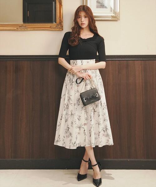 るる 2WAYリボンリブニットプルオーバー（ニット/セーター）｜SWINGLE