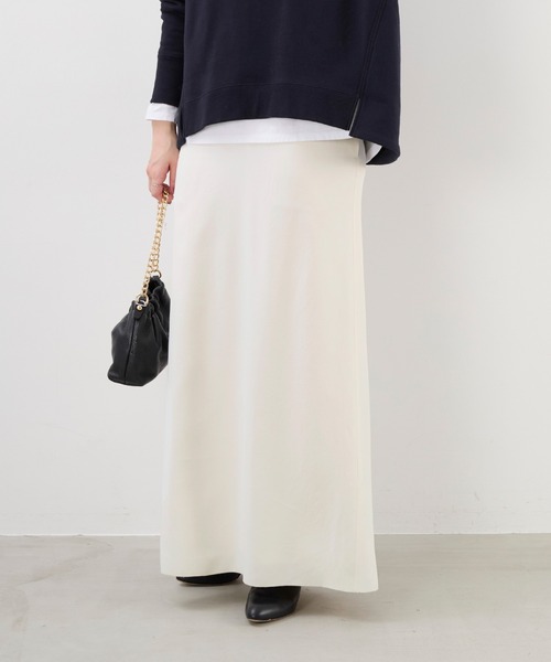 MICA&DEAL(マイカ&ディール)の「ヴィンテージサテンナロースカート(スカート・レディース・オフホワイト/ブラウン/ブラック・FREE)」の1枚目の写真