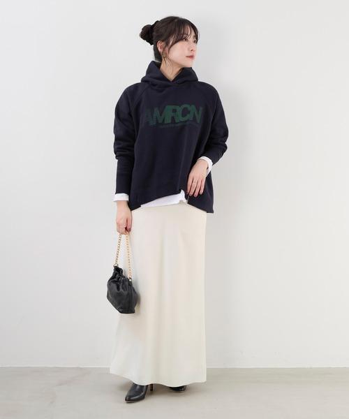 MICA&DEAL(マイカ&ディール)の「ヴィンテージサテンナロースカート(スカート・レディース・オフホワイト/ブラウン/ブラック・FREE)」の4枚目の写真