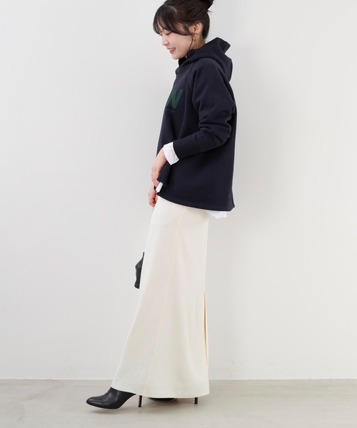 MICA&DEAL(マイカ&ディール)の「ヴィンテージサテンナロースカート(スカート・レディース・オフホワイト/ブラウン/ブラック・FREE)」の5枚目の写真