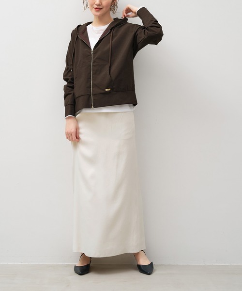 MICA&DEAL(マイカ&ディール)の「ヴィンテージサテンナロースカート(スカート・レディース・オフホワイト/ブラウン/ブラック・FREE)」の19枚目の写真