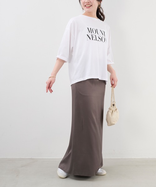 MICA&DEAL(マイカ&ディール)の「ヴィンテージサテンナロースカート(スカート・レディース・オフホワイト/ブラウン/ブラック・FREE)」の14枚目の写真