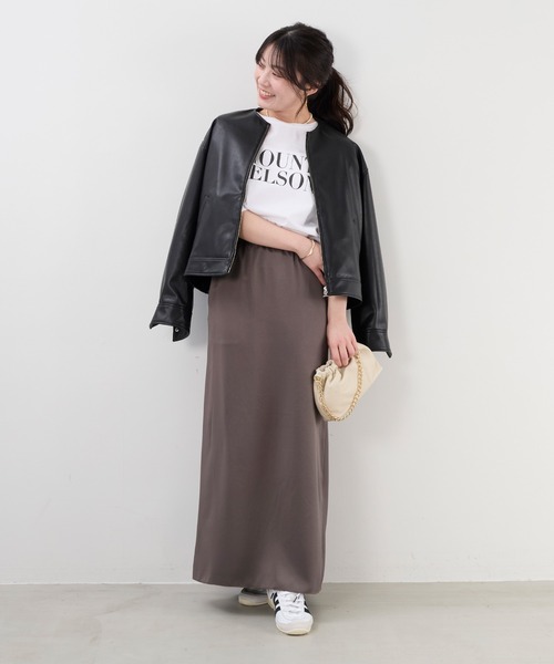 MICA&DEAL(マイカ&ディール)の「ヴィンテージサテンナロースカート(スカート・レディース・オフホワイト/ブラウン/ブラック・FREE)」の16枚目の写真