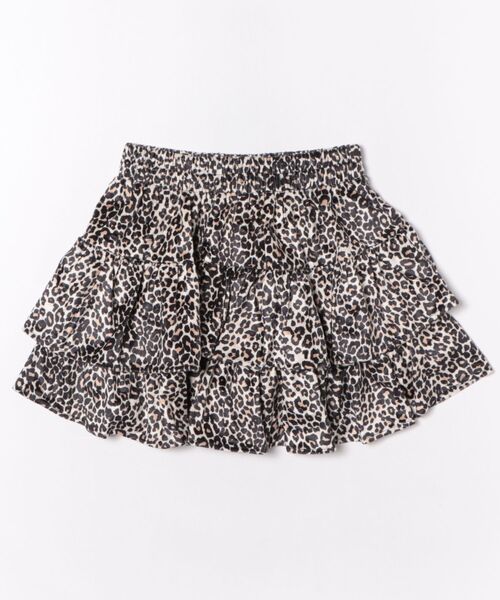 HOOK for girls レオパード柄 × ティアードフリル ミニスカート