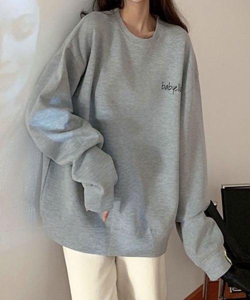 SallyLunn(サリーラン)の「ワンポイントロゴスウェット(Tシャツ/カットソー・レディース・グレー/ブラック/ホワイト・MEDIUM/LARGE)」の3枚目の写真