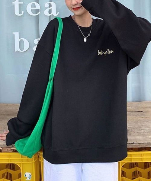 SallyLunn(サリーラン)の「ワンポイントロゴスウェット(Tシャツ/カットソー・レディース・グレー/ブラック/ホワイト・MEDIUM/LARGE)」の2枚目の写真