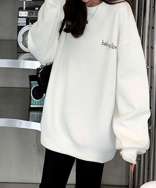 SallyLunn(サリーラン)の「ワンポイントロゴスウェット(Tシャツ/カットソー・レディース・グレー/ブラック/ホワイト・MEDIUM/LARGE)」の4枚目の写真
