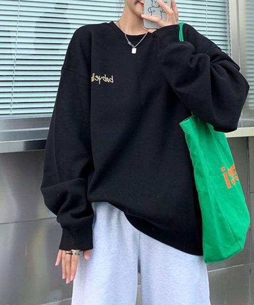 SallyLunn(サリーラン)の「ワンポイントロゴスウェット(Tシャツ/カットソー・レディース・グレー/ブラック/ホワイト・MEDIUM/LARGE)」の6枚目の写真