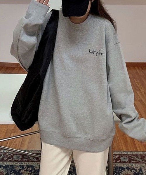 SallyLunn(サリーラン)の「ワンポイントロゴスウェット(Tシャツ/カットソー・レディース・グレー/ブラック/ホワイト・MEDIUM/LARGE)」の8枚目の写真