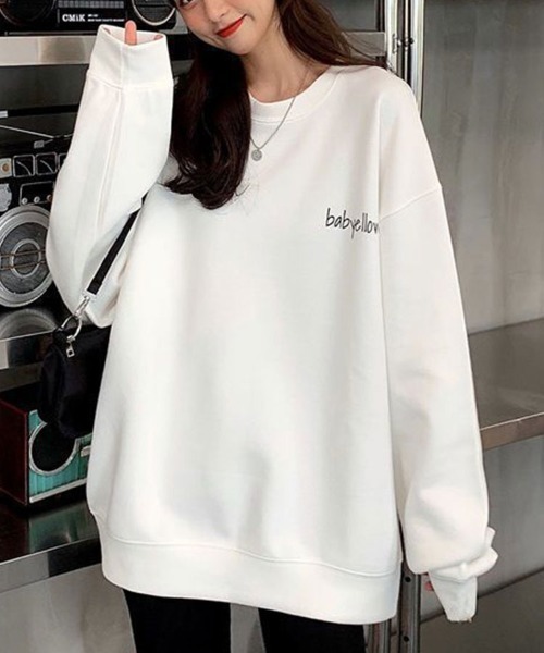SallyLunn(サリーラン)の「ワンポイントロゴスウェット(Tシャツ/カットソー・レディース・グレー/ブラック/ホワイト・MEDIUM/LARGE)」の9枚目の写真