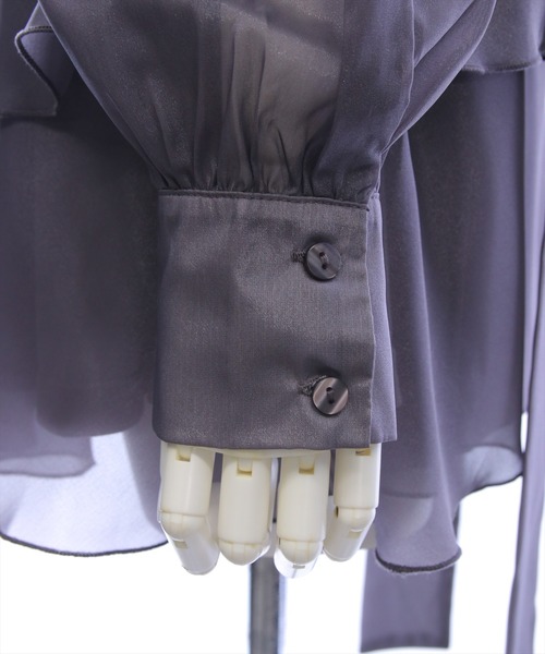 clear（クリア）の「2wayリボンアメスリ長袖ミニワンピース[大人 フェミニン 上品]（ワンピース・レディース・グレー/ブラック/アイボリー・F）」の16枚目の写真