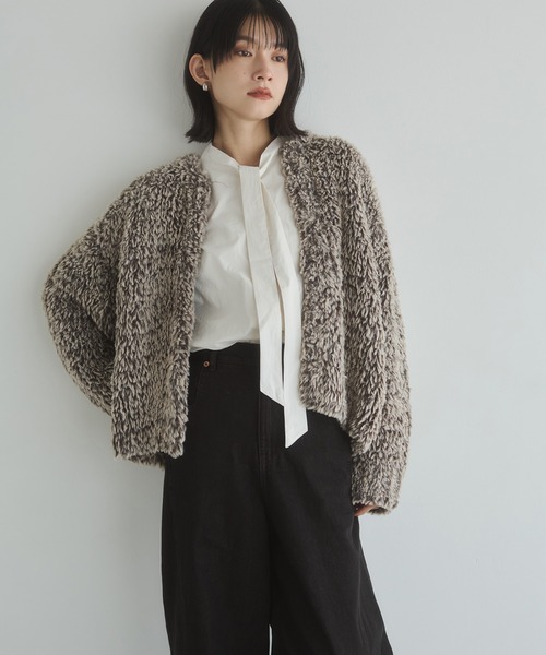 hunch(ハンチ)の「前後2WAY ボウタイブラウス(シャツ/ブラウス・レディース・オフホワイト/チャコール/ダークベージュ・FREE)」の12枚目の写真
