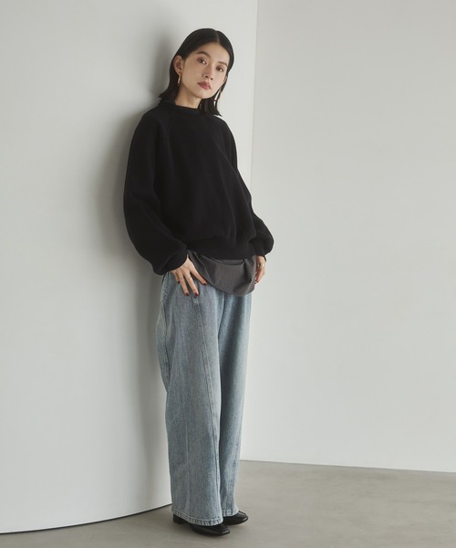 hunch(ハンチ)の「前後2WAY ボウタイブラウス(シャツ/ブラウス・レディース・オフホワイト/チャコール/ダークベージュ・FREE)」の6枚目の写真