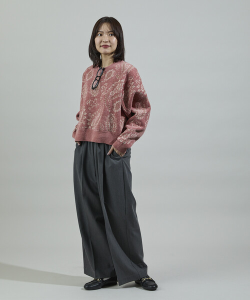 ペイズリー ショートニットプルオーバー（ニット/セーター）｜FREAK'S