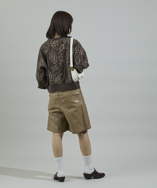 FREAK'S STORE(フリークスストア)の「ペイズリー ショートニットプルオーバー(ニット/セーター・レディース・ブラウン/ピンク/ブラック・フリ-)」の7枚目の写真
