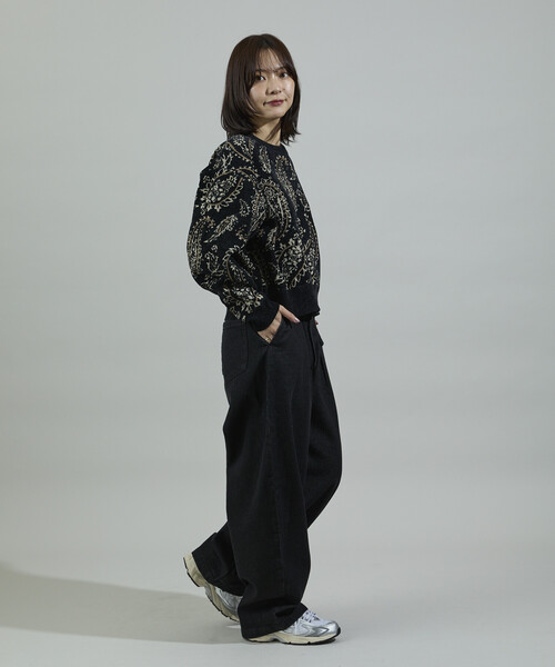FREAK'S STORE(フリークスストア)の「ペイズリー ショートニットプルオーバー(ニット/セーター・レディース・ブラウン/ピンク/ブラック・フリ-)」の15枚目の写真