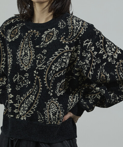 FREAK'S STORE(フリークスストア)の「ペイズリー ショートニットプルオーバー(ニット/セーター・レディース・ブラウン/ピンク/ブラック・フリ-)」の22枚目の写真