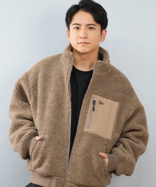 NEW ERA（ニューエラ）の「NEW ERA/ニューエラ BOA BLOUSON 252 ボアジャケット 14682728/14682729（ブルゾン・メンズ・ブラウン/ブラック・2XL/XL/L/M）」の19枚目の写真