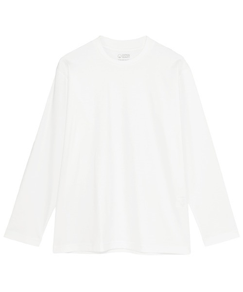 TOKYO SHIRTS（トウキョウシャツ）の「【シャツ屋仕立てのTシャツ】 クルーネック 長袖Tシャツ（Tシャツ/カットソー・メンズ・ブラック/ホワイト・S/M/LL）」の3枚目の写真