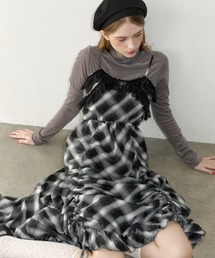 idem | lace drawstring onepiece / レースデザインドロストキャミワンピース(ワンピース)