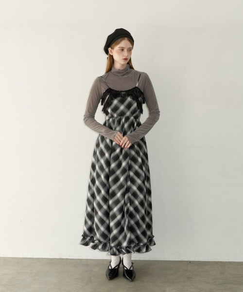 idem（イデム）の「lace drawstring onepiece / レースデザインドロストキャミワンピース（ワンピース・レディース・その他/ホワイト・FREE）」の3枚目の写真