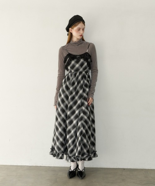 idem（イデム）の「lace drawstring onepiece / レースデザインドロストキャミワンピース（ワンピース・レディース・その他/ホワイト・FREE）」の4枚目の写真