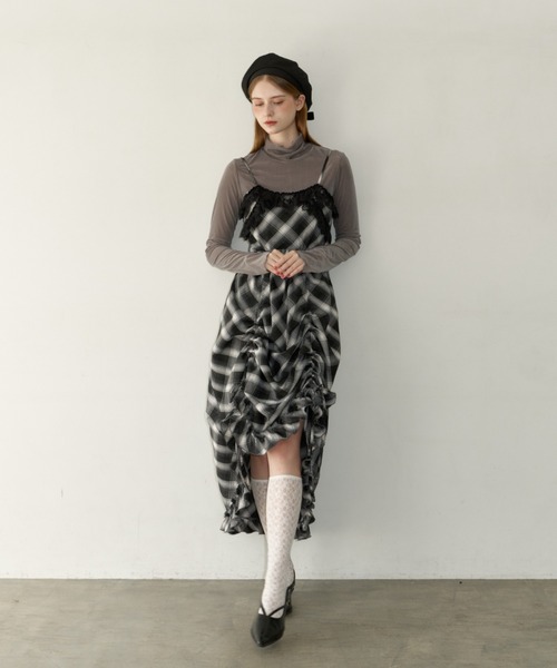 idem（イデム）の「lace drawstring onepiece / レースデザインドロストキャミワンピース（ワンピース・レディース・その他/ホワイト・FREE）」の6枚目の写真