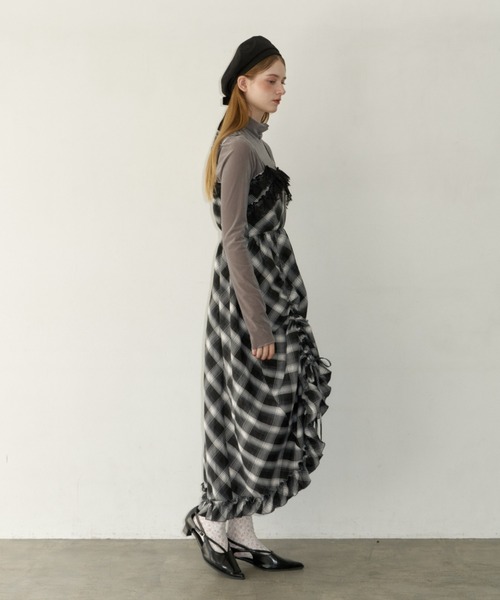 idem（イデム）の「lace drawstring onepiece / レースデザインドロストキャミワンピース（ワンピース・レディース・その他/ホワイト・FREE）」の7枚目の写真