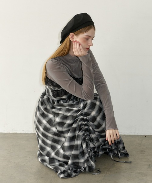 idem（イデム）の「lace drawstring onepiece / レースデザインドロストキャミワンピース（ワンピース・レディース・その他/ホワイト・FREE）」の13枚目の写真