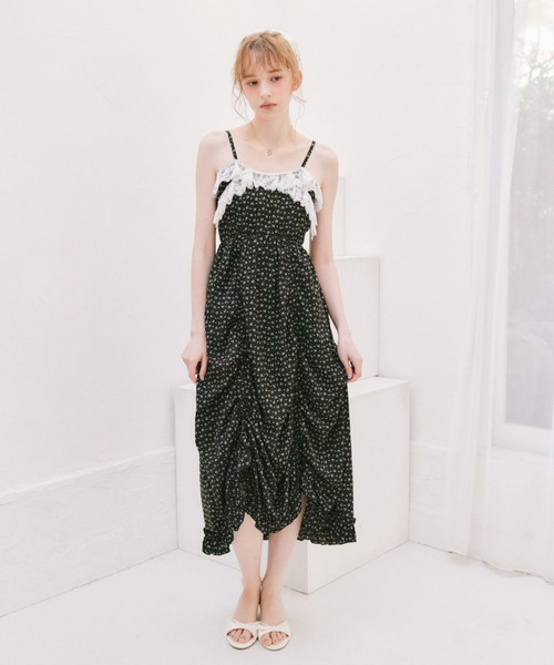 idem(イデム)の「lace drawstring onepiece / レースデザインドロストキャミワンピース(ワンピース・レディース・その他/ホワイト/ブルー/ブラック・FREE)」の21枚目の写真