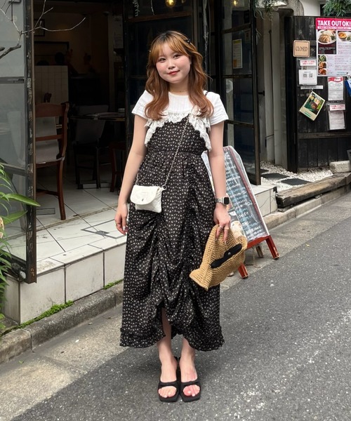 idem(イデム)の「lace drawstring onepiece / レースデザインドロストキャミワンピース(ワンピース・レディース・その他/ホワイト/ブルー/ブラック・FREE)」の15枚目の写真