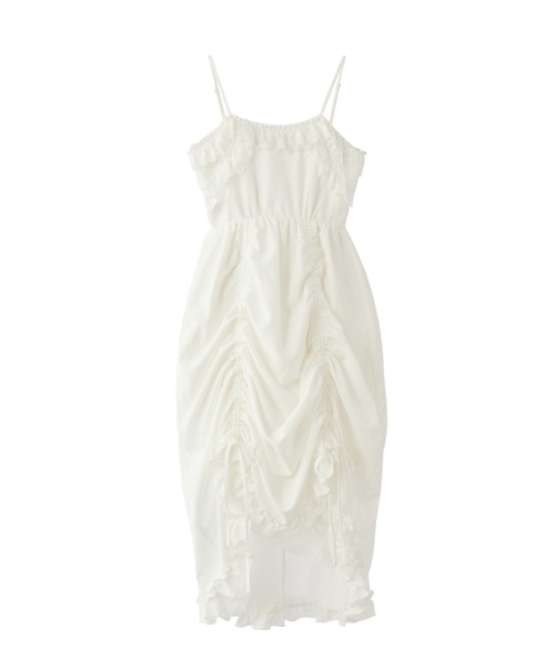 idem(イデム)の「lace drawstring onepiece / レースデザインドロストキャミワンピース(ワンピース・レディース・その他/ホワイト/ブルー/ブラック・FREE)」の10枚目の写真